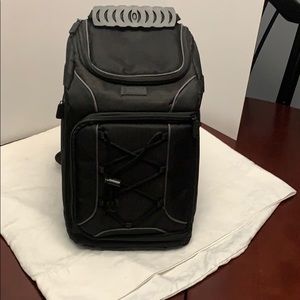 Black backpack camera bag